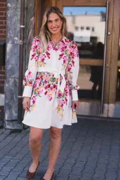 Rosie LS Dress Birch New Rosie Print