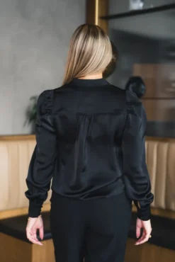 Rosslyn Heavy Sateen Blouse Black