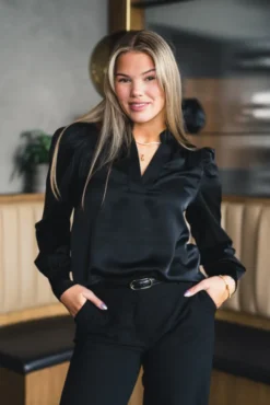 Rosslyn Heavy Sateen Blouse Black