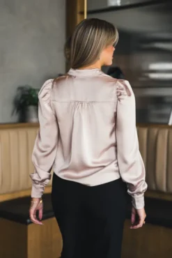Rosslyn Heavy Sateen Blouse Champagne