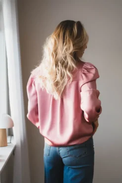 Rosslyn Heavy Sateen Blouse Evening Rose
