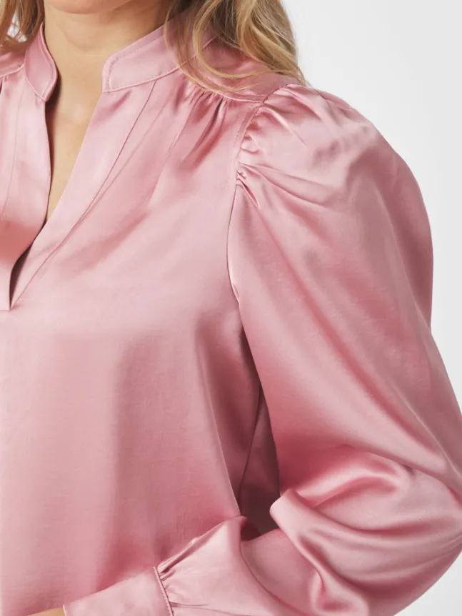 Rosslyn Heavy Sateen Blouse Evening Rose