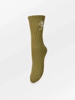Rosy Cotta Sock Woodbine Green