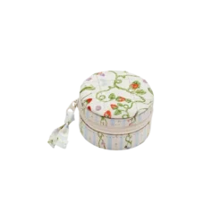 Round Jewelry Box Small Garden Magic Ivory