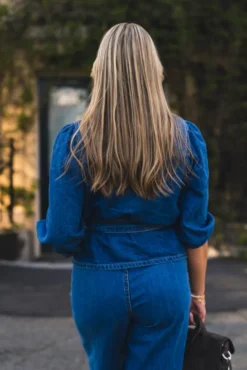 Rylan Elena 3/4 Shirt Mid Blue Wash
