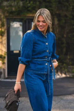 Rylan Elena 3/4 Shirt Mid Blue Wash