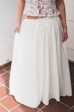 Sabria Chiffon Skirt Offwhite