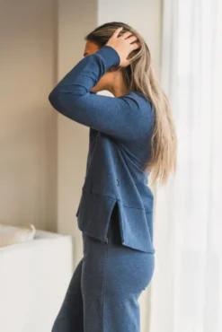Sadie Sweater Denim Blue