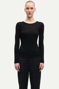 Sadou T-Shirt LS 15499 Black