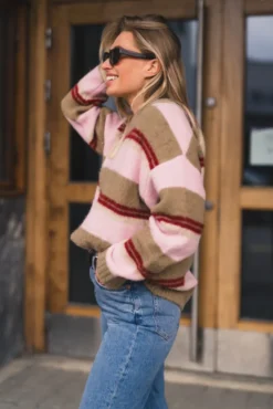 Sajeanne Sweater 15425 Lead Gray Stripe