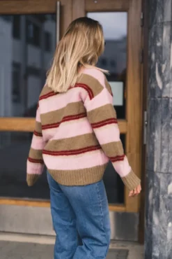 Sajeanne Sweater 15425 Lead Gray Stripe