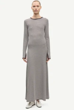 Salinas LS Dress 7542 Mulch Stripe