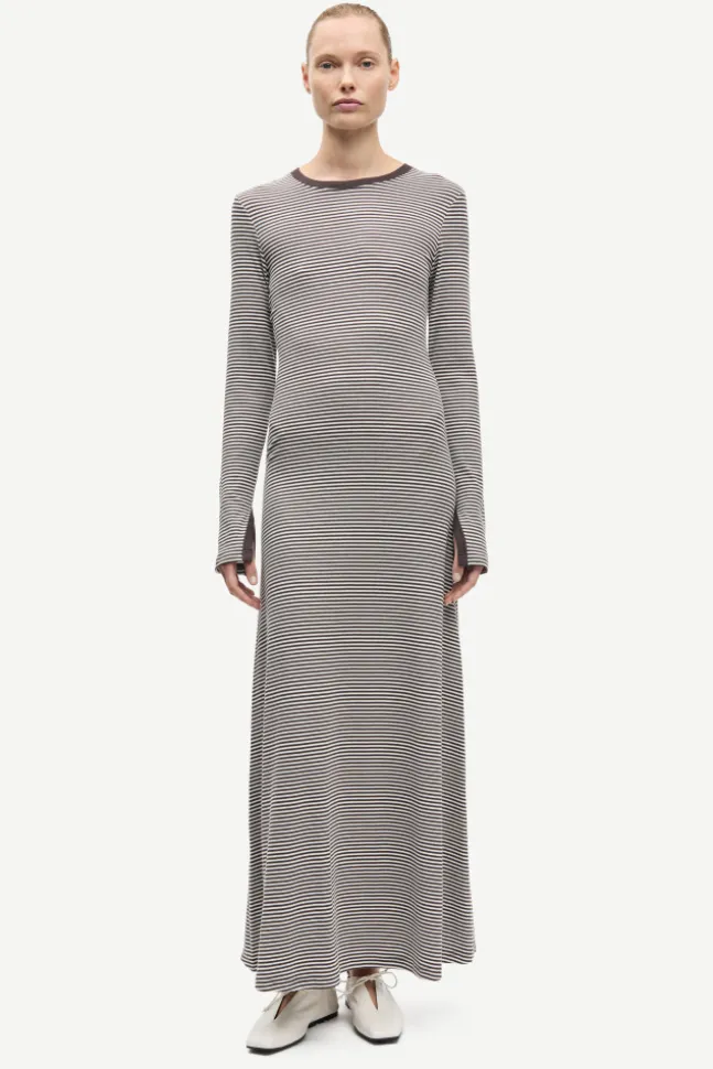 Salinas LS Dress 7542 Mulch Stripe