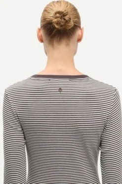 Salinas LS Dress 7542 Mulch Stripe