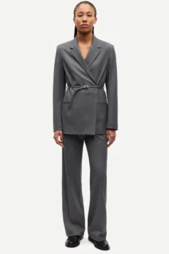 Salot Trousers 15496 Dark Gull Gray Pinstripe
