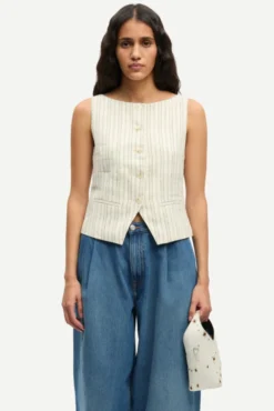 Saloves Vest 14329 Bone Stripe