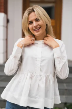 Salsy LS Shirt Star White