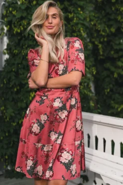 Samira Short Dress Sepia Rose