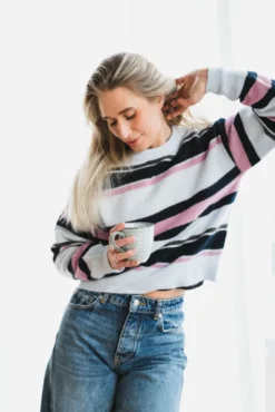 Sanoura Sweater 15556 Gray Dawn Multi Stripe