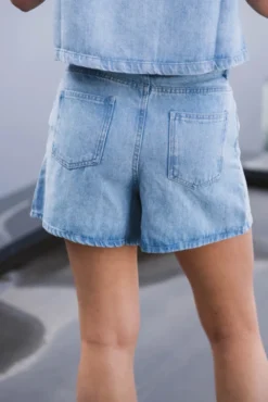 Saphina HW Shorts Light Blue Wash