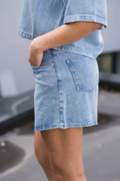Saphina HW Shorts Light Blue Wash