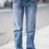 Sarah Low Rise Straight Medium Wash
