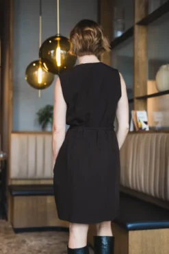 Saruma Short Dress 15790 Black Coffee