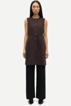 Saruma Short Dress 15790 Black Coffee