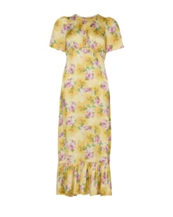 Satin Midi Dress Sunflower Haze