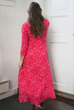 Savanna Long Shirt Dress Cyclamen Polly Print