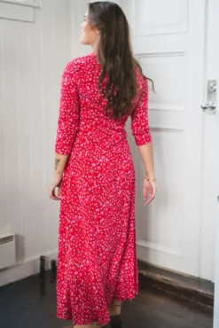 Savanna Long Shirt Dress Cyclamen Polly Print
