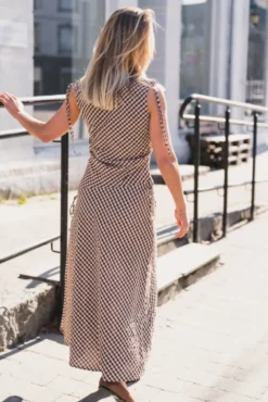 Saxton Check Dress Brown