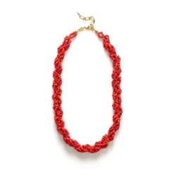 Scarlet Wave Necklace Bright Red