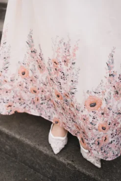 Serna Flower Print Dress Burned Powder