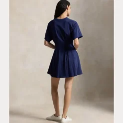 Shaped Cotton Jersey Tee Dress Newport Navy