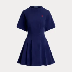 Shaped Cotton Jersey Tee Dress Newport Navy