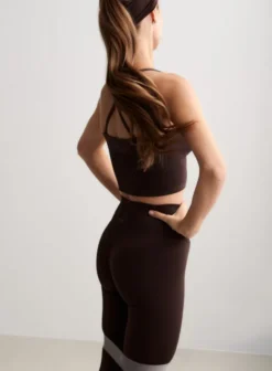 Shape Seamless Cross Back Bralette Chocolate