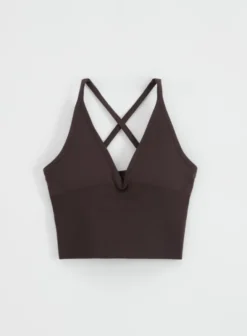 Shape Seamless Cross Back Bralette Chocolate