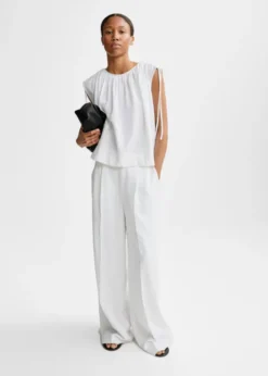 Sharon Linen Trouser White