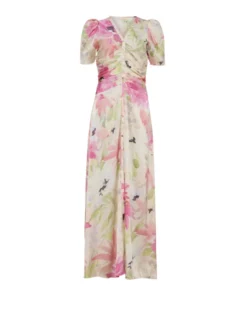 Shiny Button-Down Dress Soft Dew