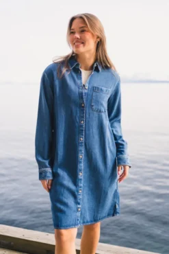 Shirt Dress Coastal Sky