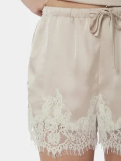Siena Lace Shorts Champagne