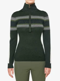 Signature 1/4 Zip Olive Green