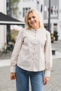 Sigrid Stripe Shirt Bone