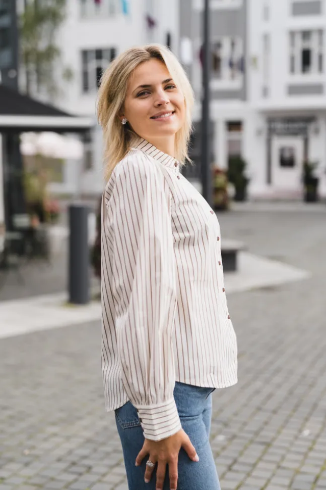 Sigrid Stripe Shirt Bone