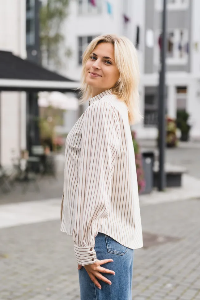 Sigrid Stripe Shirt Bone