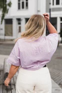 Sigrid Stripe SS Shirt Rosebloom