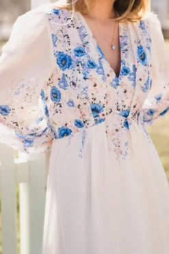 Silfi Flower Print Dress Blue