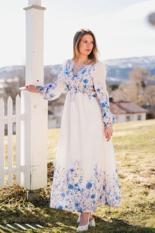 Silfi Flower Print Dress Blue