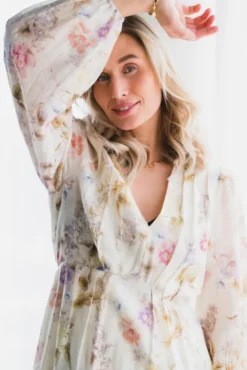 Silfi Vintage Flower Dress Offwhite